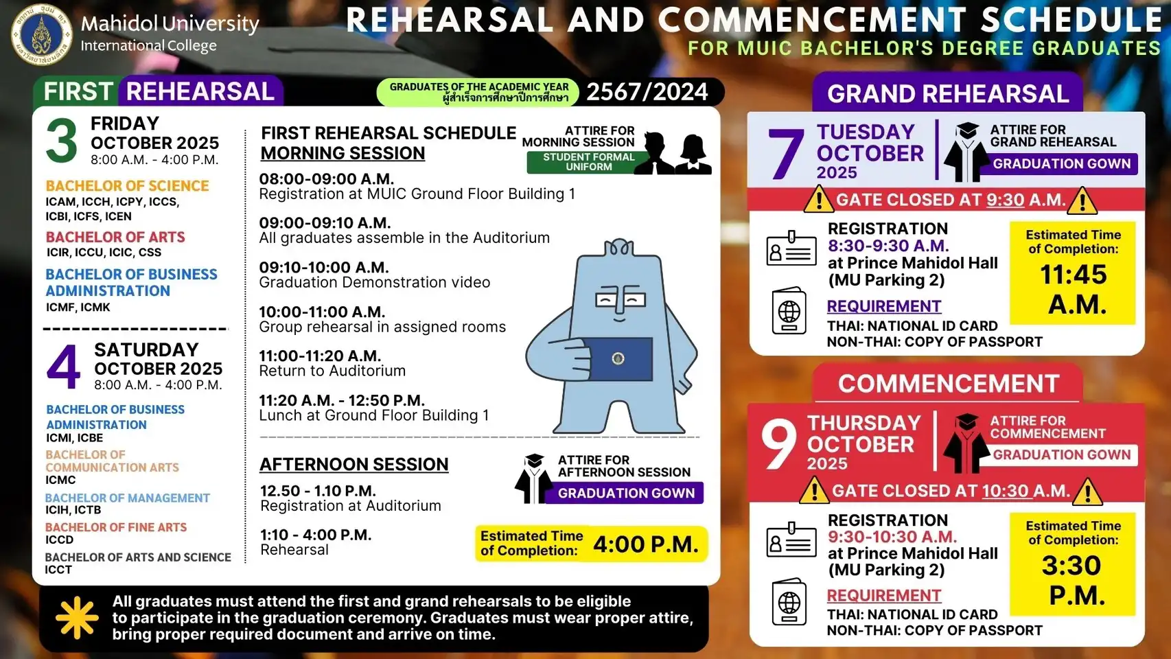 Rehearsal Schedule